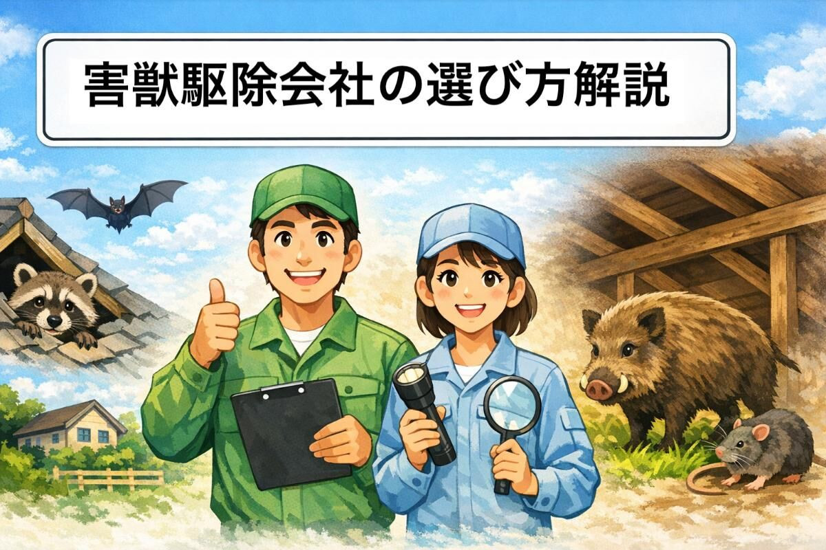 害獣駆除会社の選び方解説