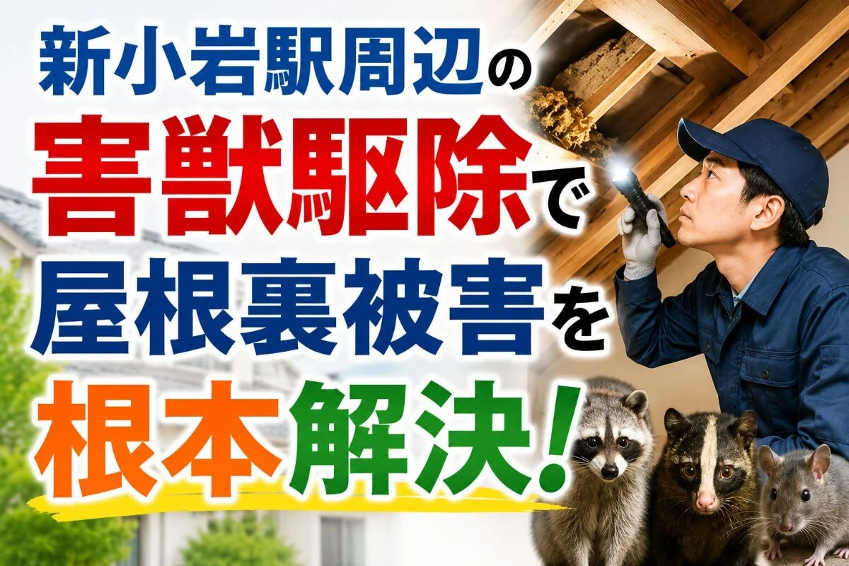 新小岩駅周辺の害獣駆除で屋根裏被害を根本解決！
