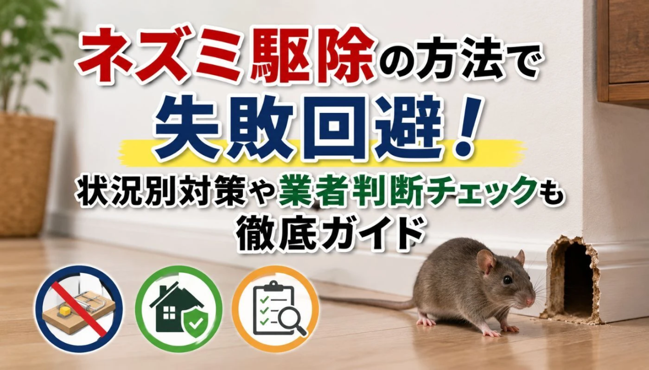 ネズミ駆除の方法で失敗回避！状況別対策や業者判断チェックも徹底ガイド