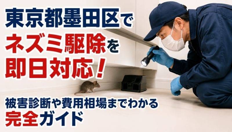 東京都墨田区でネズミ駆除を即日対応！被害診断や費用相場までわかる完全ガイド