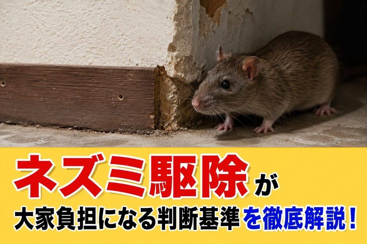 ネズミ駆除が大家負担になる判断基準を徹底解説！