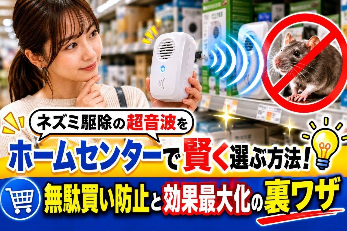 ネズミ駆除の超音波をホームセンターで賢く選ぶ方法！無駄買い防止と効果最大化の裏ワザ