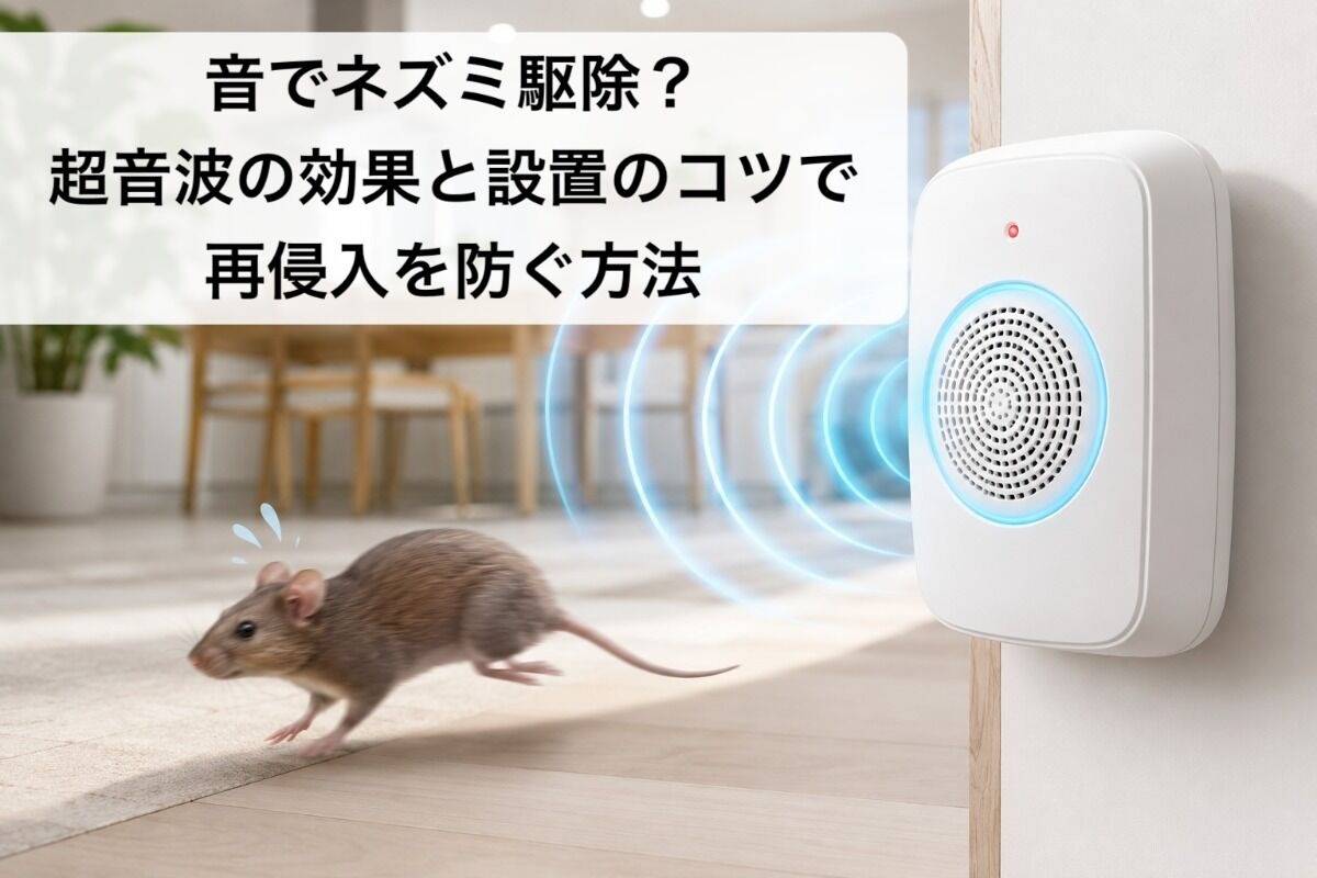 音でネズミ駆除？超音波の効果と設置のコツで再侵入を防ぐ方法