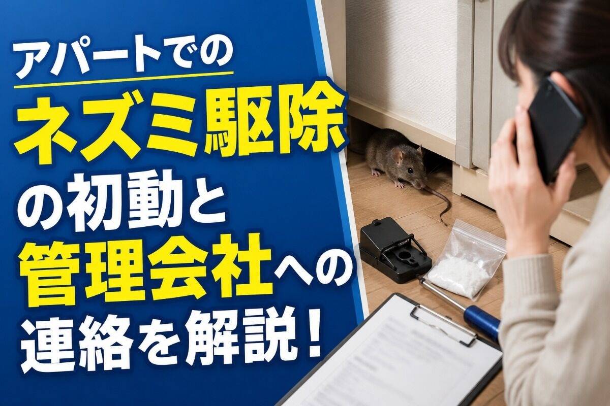 アパートでのネズミ駆除の初動と管理会社への連絡を解説！