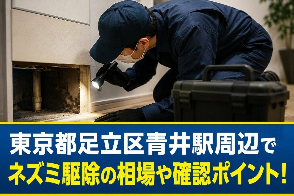 東京都足立区青井駅周辺でネズミ駆除の相場や確認ポイント!