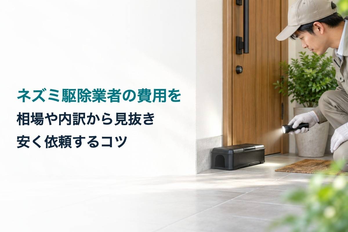 ネズミ駆除業者の費用を相場や内訳から見抜き安く依頼するコツ