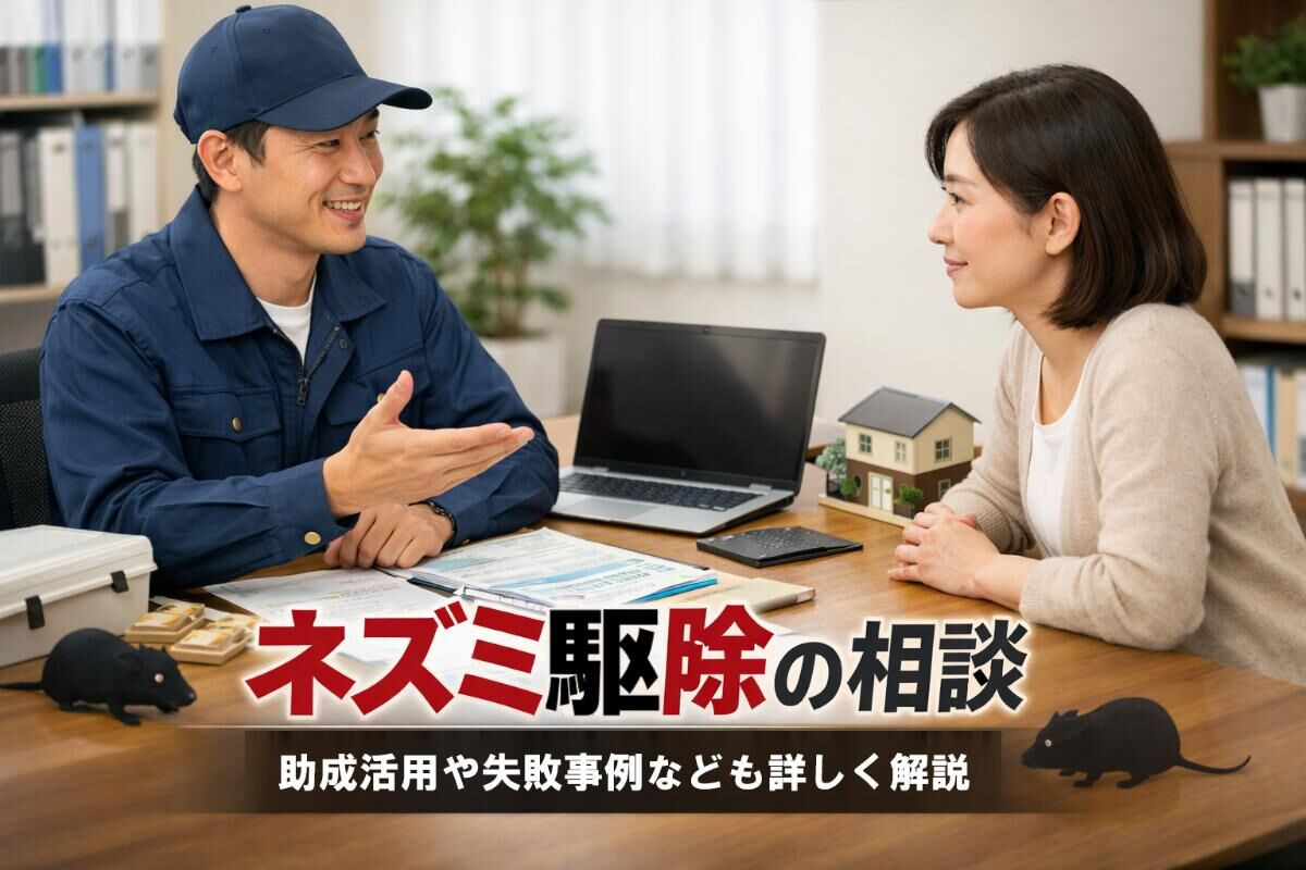 ネズミ駆除相談の費用相場と業者の選び方比較｜助成活用や失敗事例なども詳しく解説