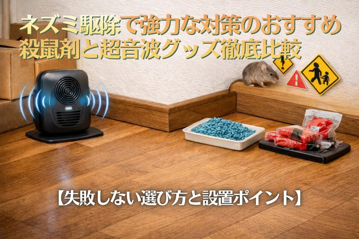 ネズミ駆除で強力な対策のおすすめ殺鼠剤と超音波グッズ徹底比較【失敗しない選び方と設置ポイント】