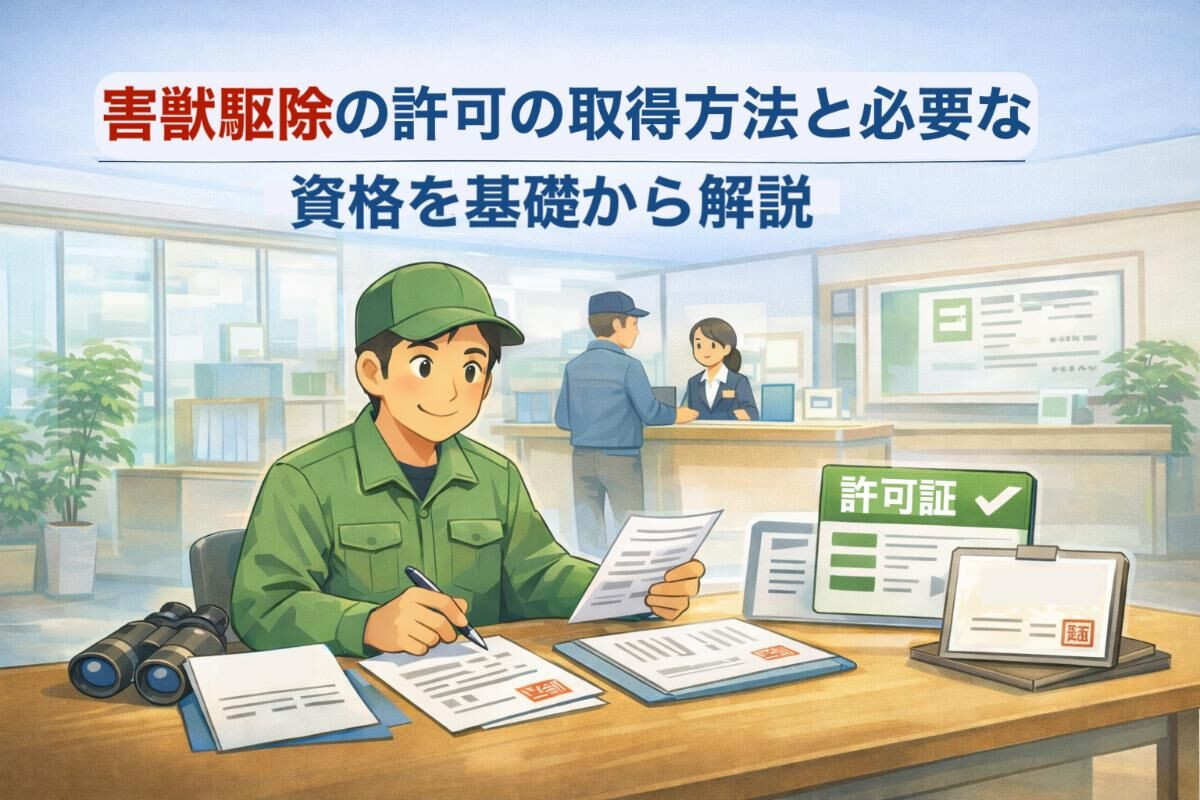 害獣駆除の許可の取得方法と必要な資格を基礎から解説