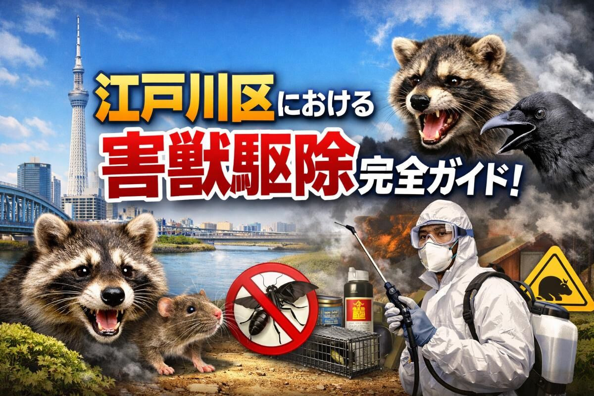 江戸川区における害獣駆除完全ガイド！被害実態や予防法などを解説