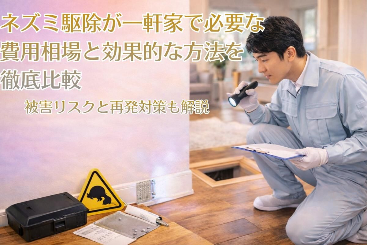 ネズミ駆除が一軒家で必要な費用相場と効果的な方法を徹底比較｜被害リスクと再発対策も解説