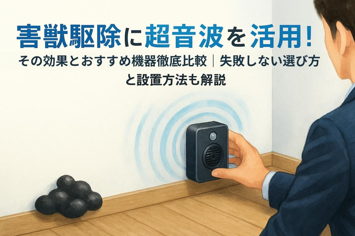 害獣駆除に超音波を活用！その効果とおすすめ機器徹底比較｜失敗しない選び方と設置方法も解説