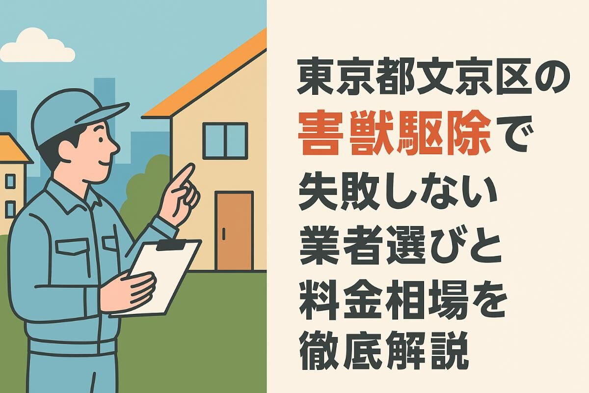 東京都文京区の害獣駆除で失敗しない業者選びと料金相場を徹底解説