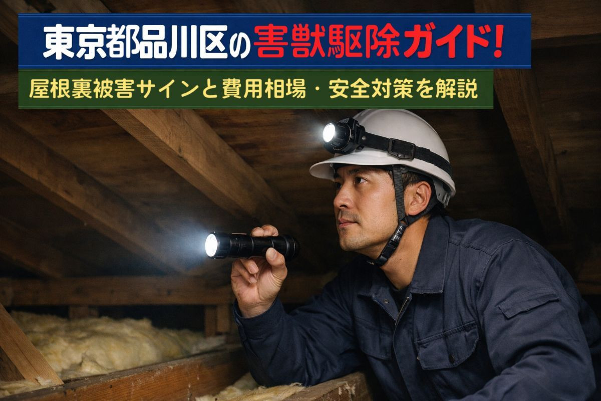 東京都品川区の害獣駆除ガイド！屋根裏被害サインと費用相場・安全対策を解説