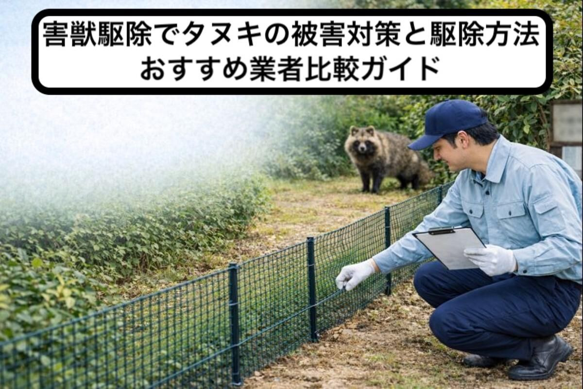 害獣駆除でタヌキの被害対策と駆除方法｜おすすめ業者比較ガイド