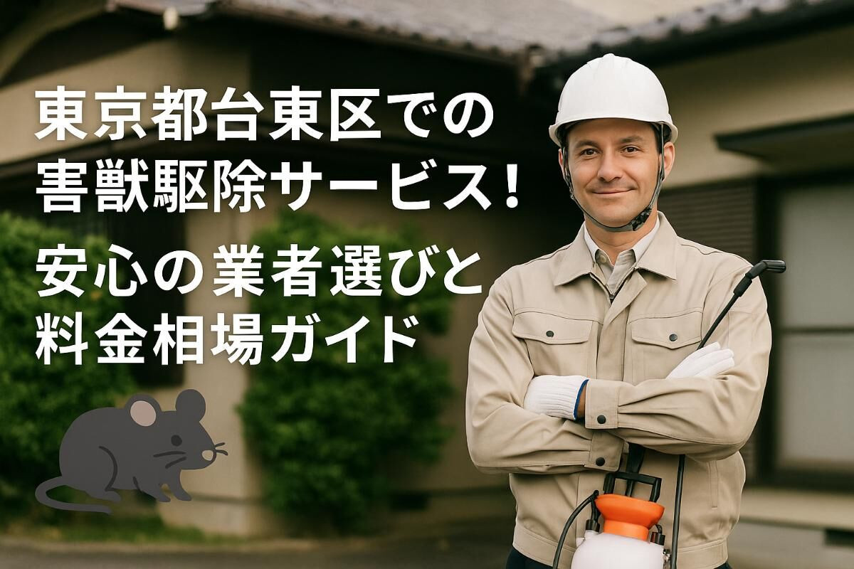 東京都台東区での害獣駆除サービス！安心の業者選びと料金相場ガイド