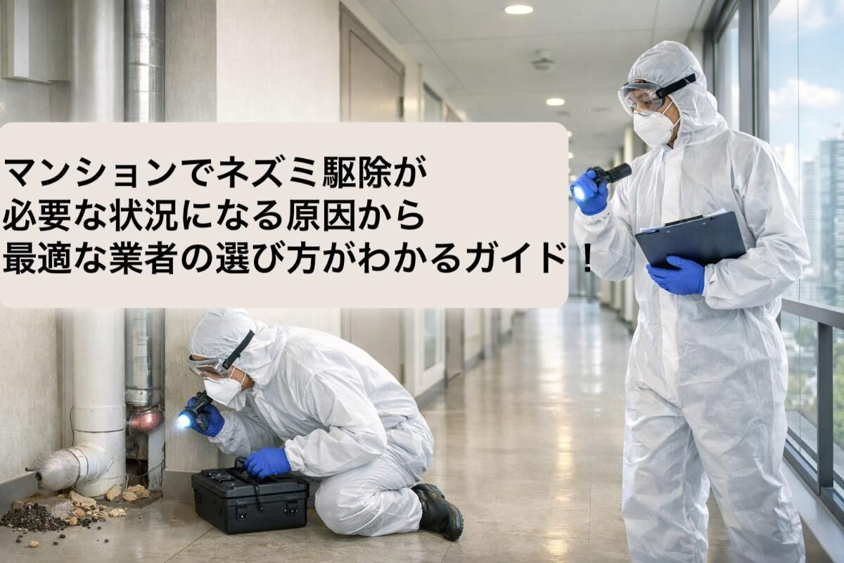 マンションでネズミ駆除が必要な状況になる原因から最適な業者の選び方がわかるガイド！