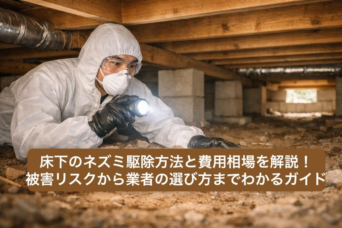 床下のネズミ駆除方法と費用相場を解説！被害リスクから業者の選び方までわかるガイド