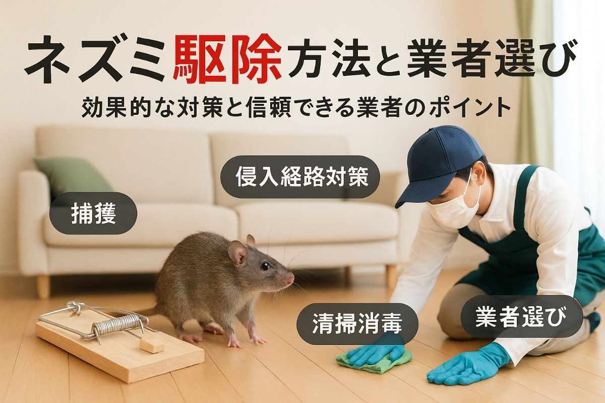 害獣駆除によるネズミの効果的な駆除方法と業者の選び方