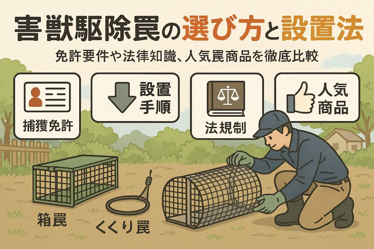 害獣駆除の罠の選び方から設置方法まで徹底解説｜免許・法律・人気商品比較ガイド
