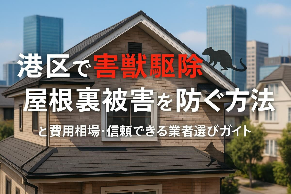 港区で害獣駆除！屋根裏被害を防ぐ方法と費用相場・信頼できる業者選びガイド
