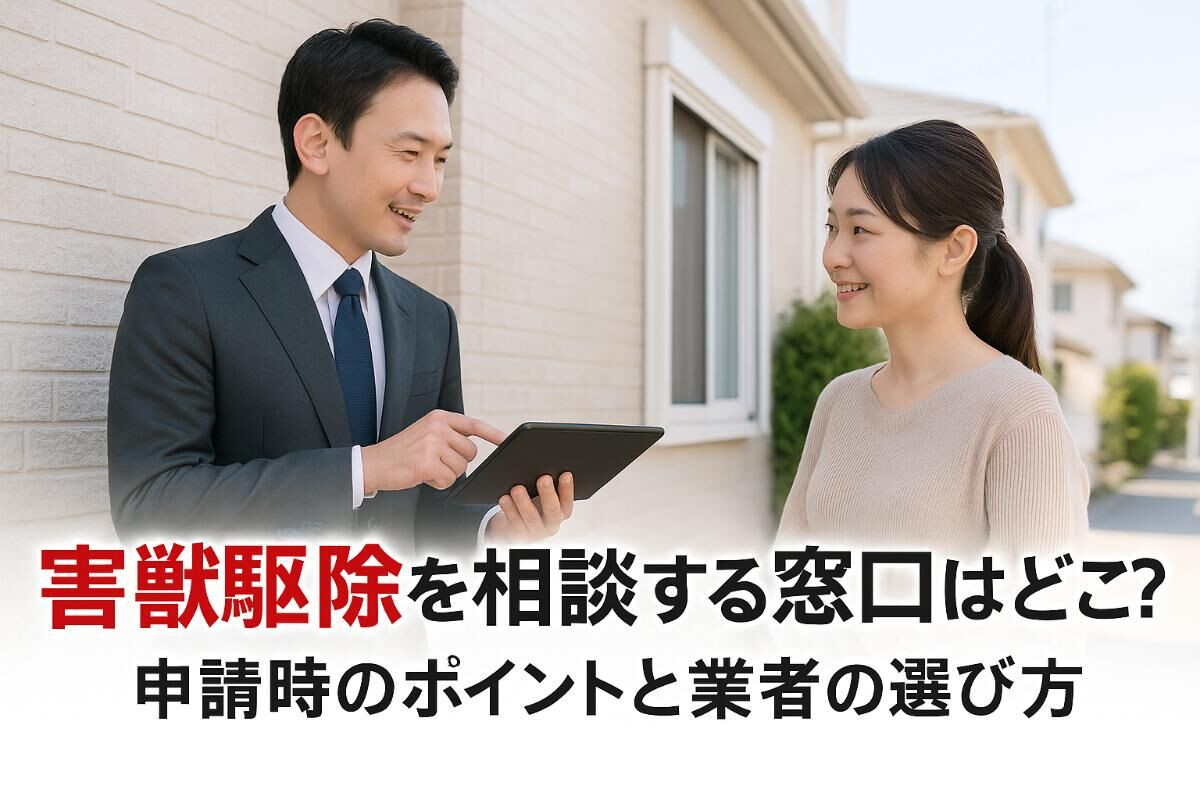 害獣駆除を相談する窓口はどこ？申請時のポイントと業者の選び方